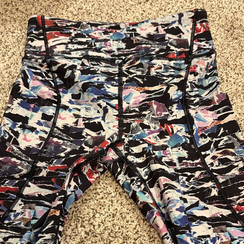 Lululemon Break Free Crop Nulux 17" Culture Clash Starlight Black - Picture 3 of 5